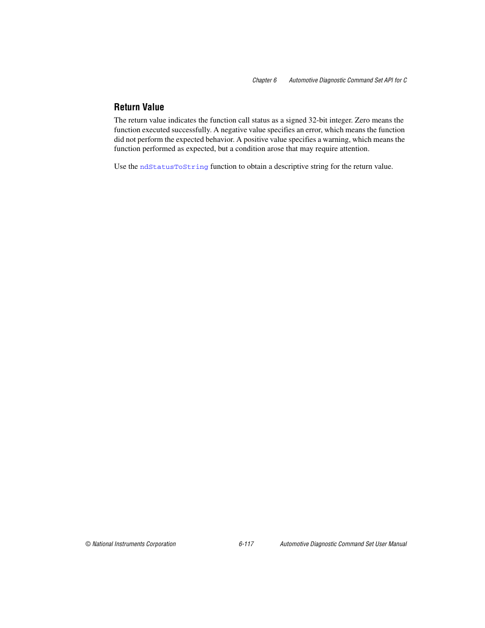 Return value | National Instruments CAN 372139B-01 User Manual | Page 281 / 301