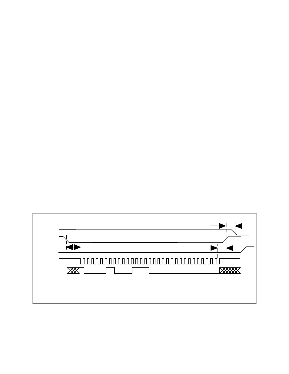 Figure 2-8. data register write timing diagram, Figure 2-8, Data register write timing diagram | National Instruments SCXI-1163 User Manual | Page 37 / 103