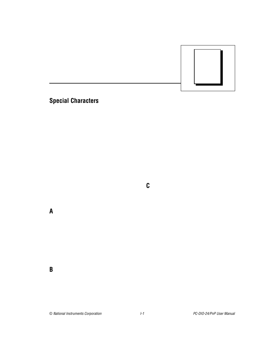 Index, Special characters | National Instruments PC-DIO-24/PnP User Manual | Page 102 / 107