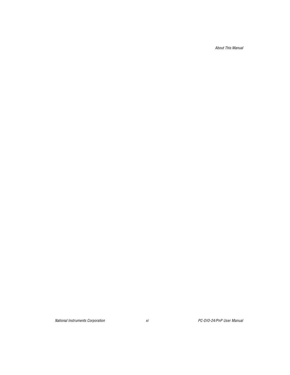 National Instruments PC-DIO-24/PnP User Manual | Page 11 / 107