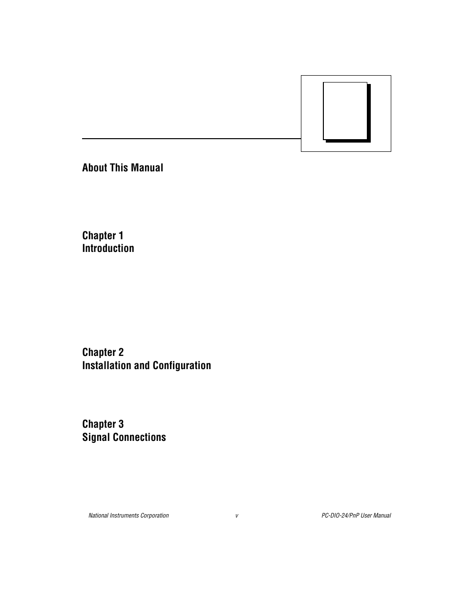 National Instruments PC-DIO-24/PnP User Manual | Page 5 / 107