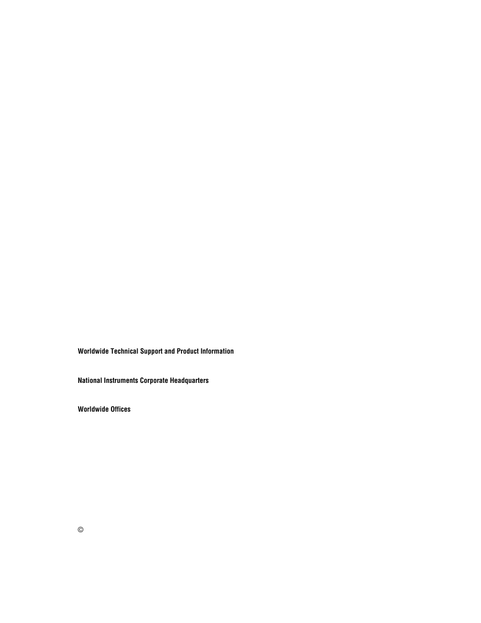 Support, National instruments corporate headquarters, Worldwide offices | National Instruments PCI-1411 User Manual | Page 2 / 48