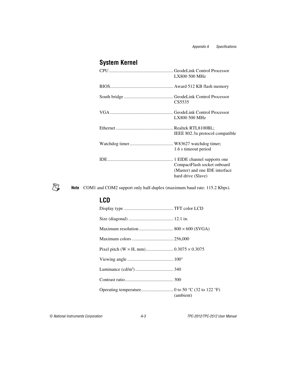 System kernel | National Instruments Touch Panel Computer TPC-2012 User Manual | Page 20 / 49