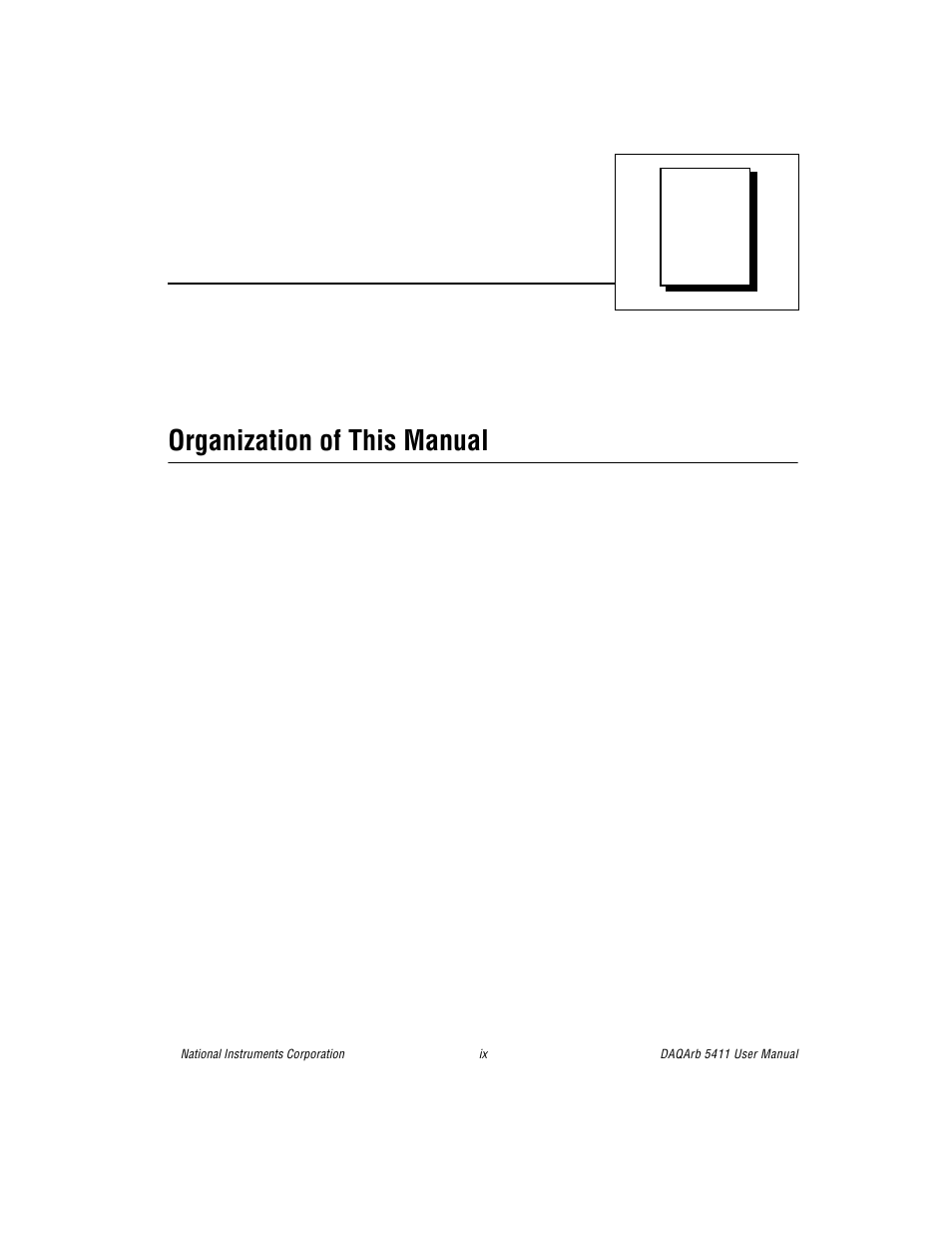 About this manual, Organization of this manual | National Instruments 5411 User Manual | Page 8 / 84