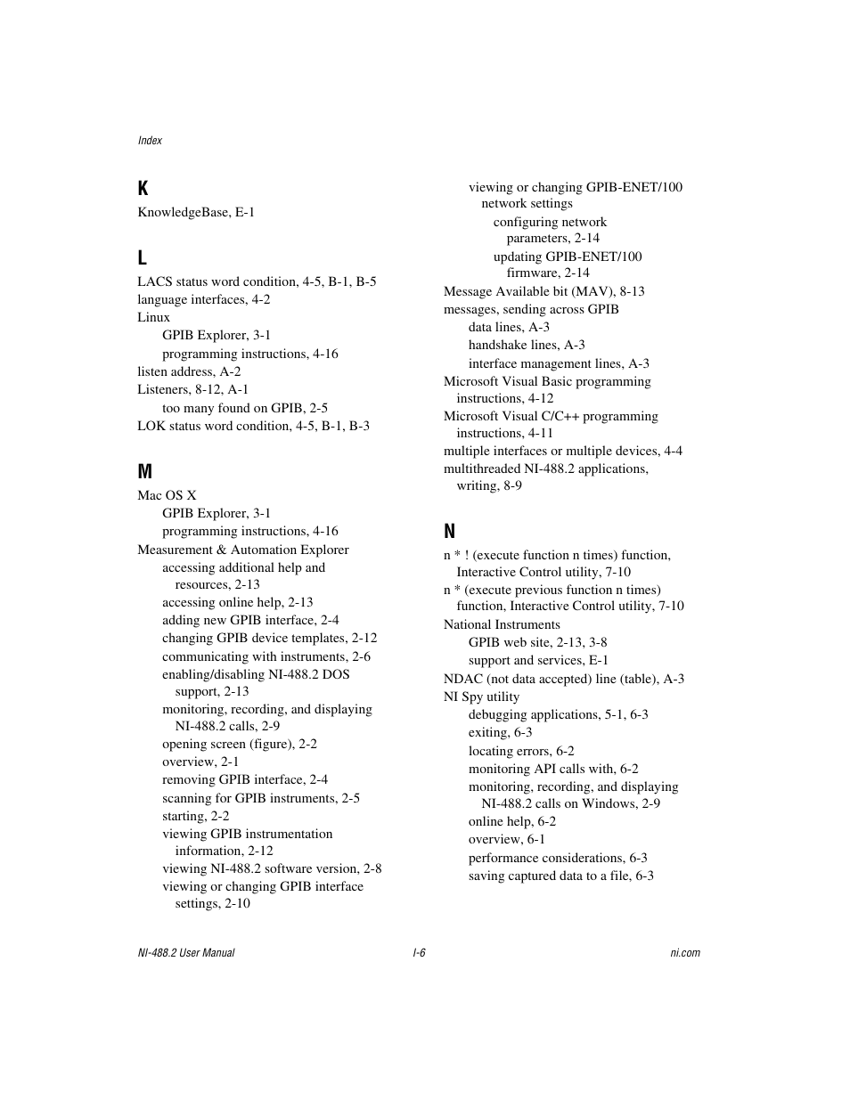 National Instruments NI-488.2 User Manual | Page 131 / 134