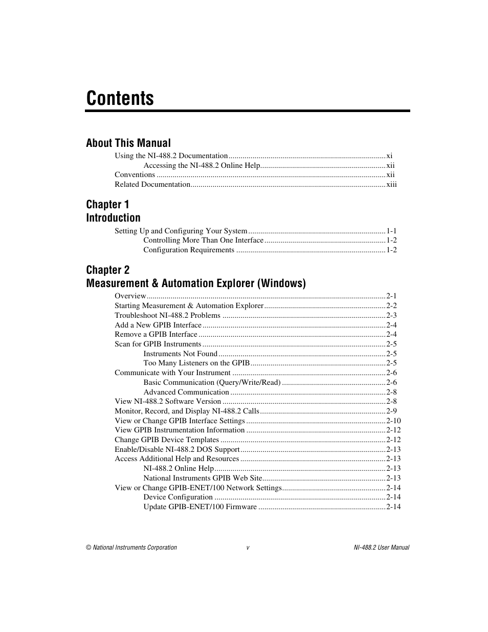 National Instruments NI-488.2 User Manual | Page 4 / 134