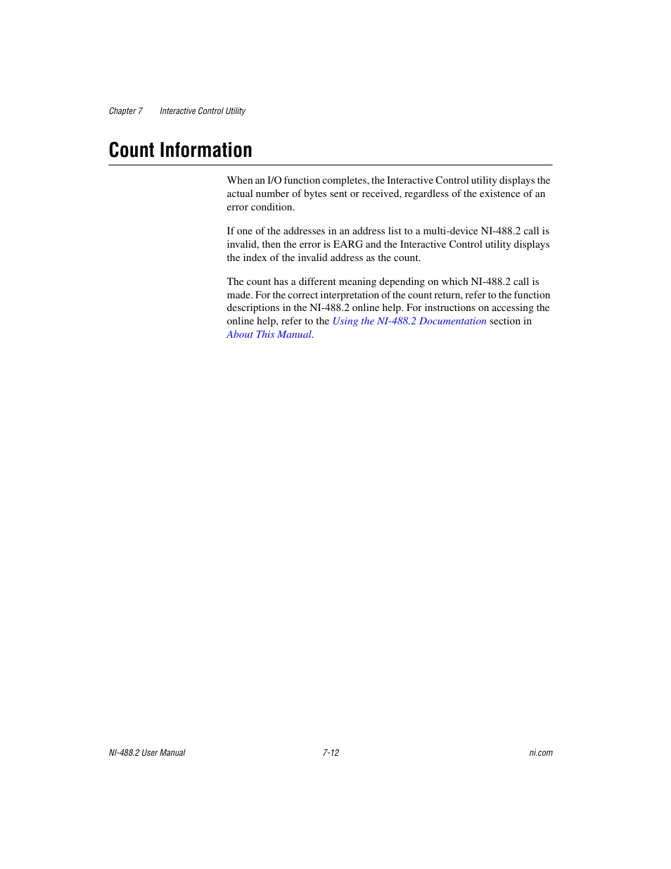 Count information, Count information -12 | National Instruments NI-488.2 User Manual | Page 72 / 134