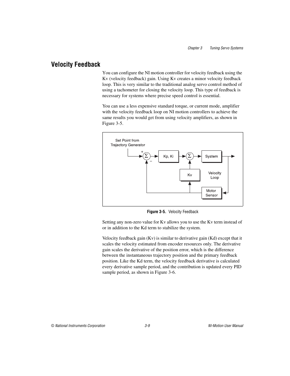 Velocity feedback, Figure 3-5. velocity feedback, Velocity feedback -9 | National Instruments NI-Motion User Manual | Page 37 / 305