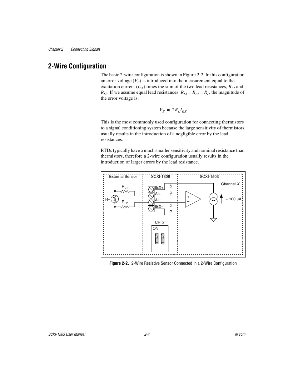 Wire configuration, Wire configuration -4 | National Instruments Module SCXI-1503 User Manual | Page 17 / 79