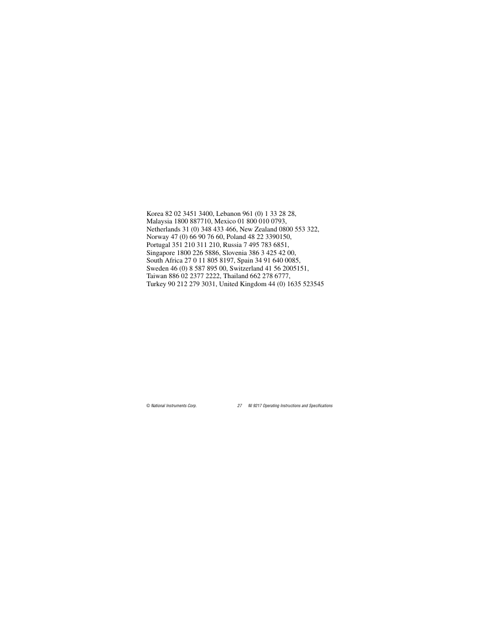 National Instruments NI 9217 User Manual | Page 27 / 28