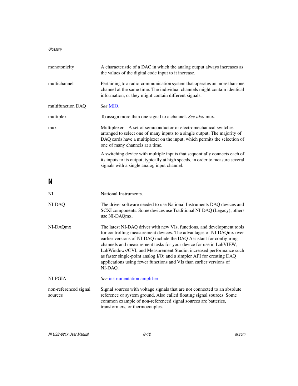 National Instruments NI USB-621x User Manual | Page 161 / 178