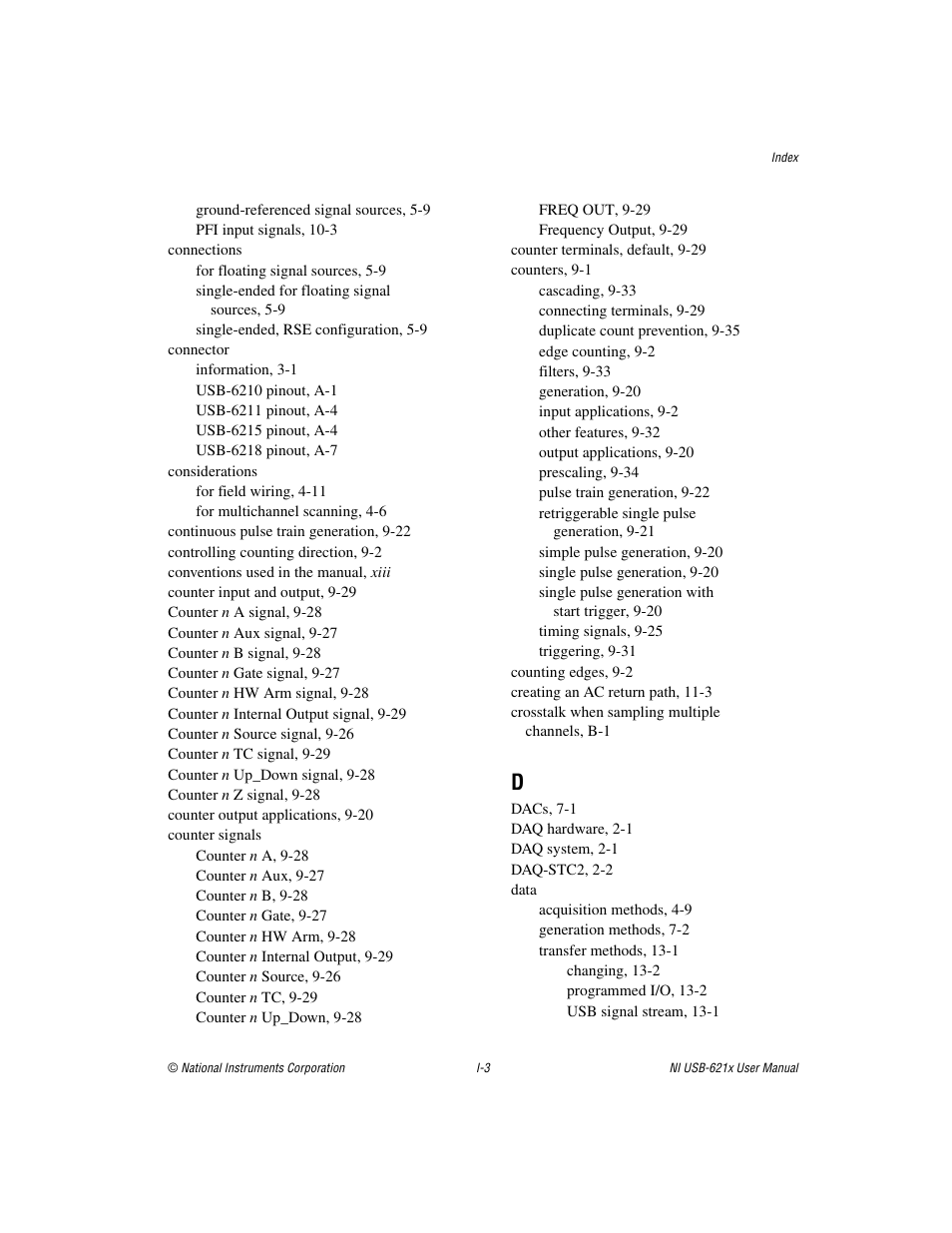 National Instruments NI USB-621x User Manual | Page 171 / 178