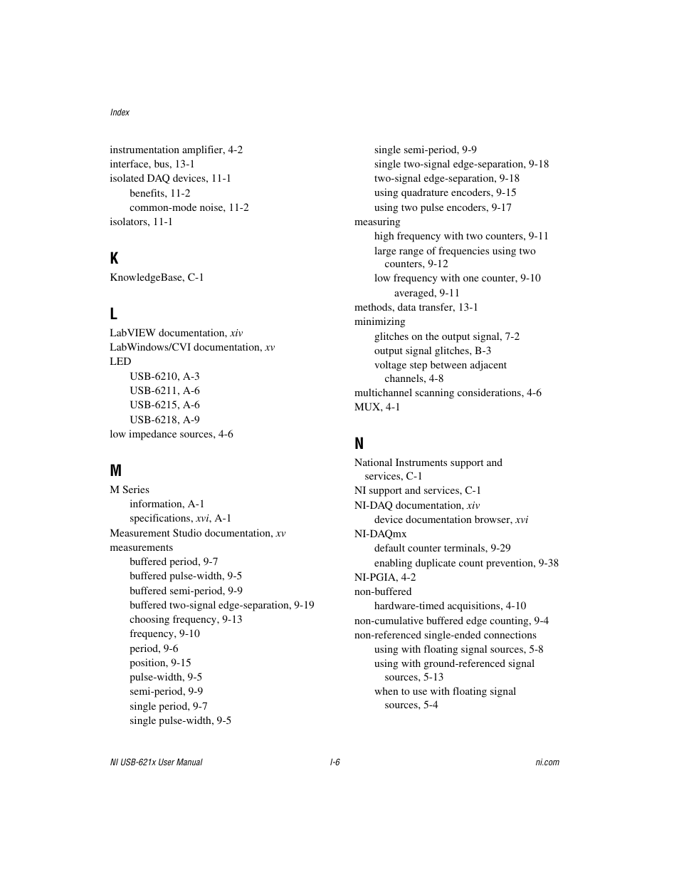 National Instruments NI USB-621x User Manual | Page 174 / 178