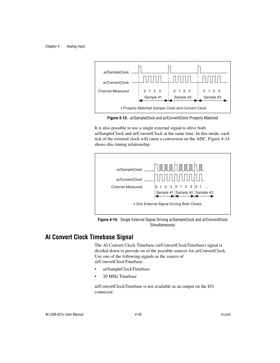 Ai convert clock timebase signal, Ai convert clock timebase signal -20 | National Instruments NI USB-621x User Manual | Page 46 / 178