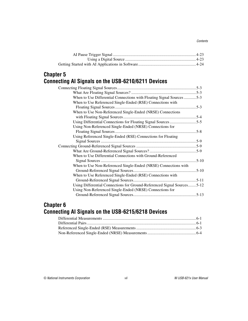 National Instruments NI USB-621x User Manual | Page 7 / 178
