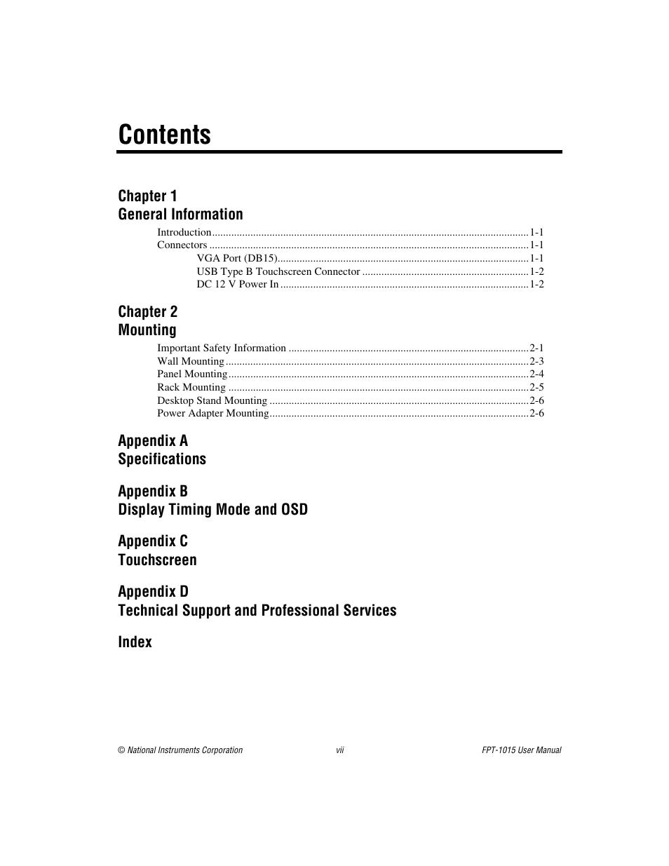 National Instruments FPT-1015 User Manual | Page 6 / 33