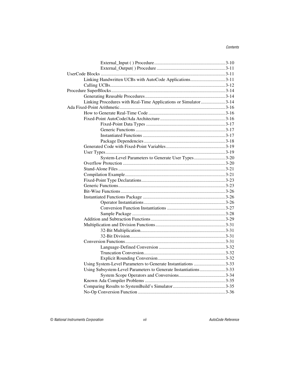 National Instruments AutoCode NI MATRIX User Manual | Page 7 / 250