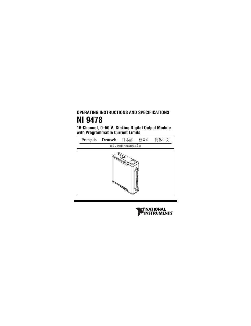 National Instruments NI 9478 User Manual | 32 pages
