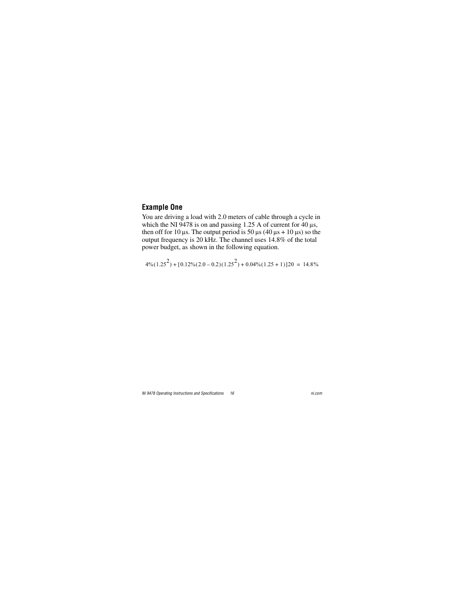 Example one | National Instruments NI 9478 User Manual | Page 16 / 32