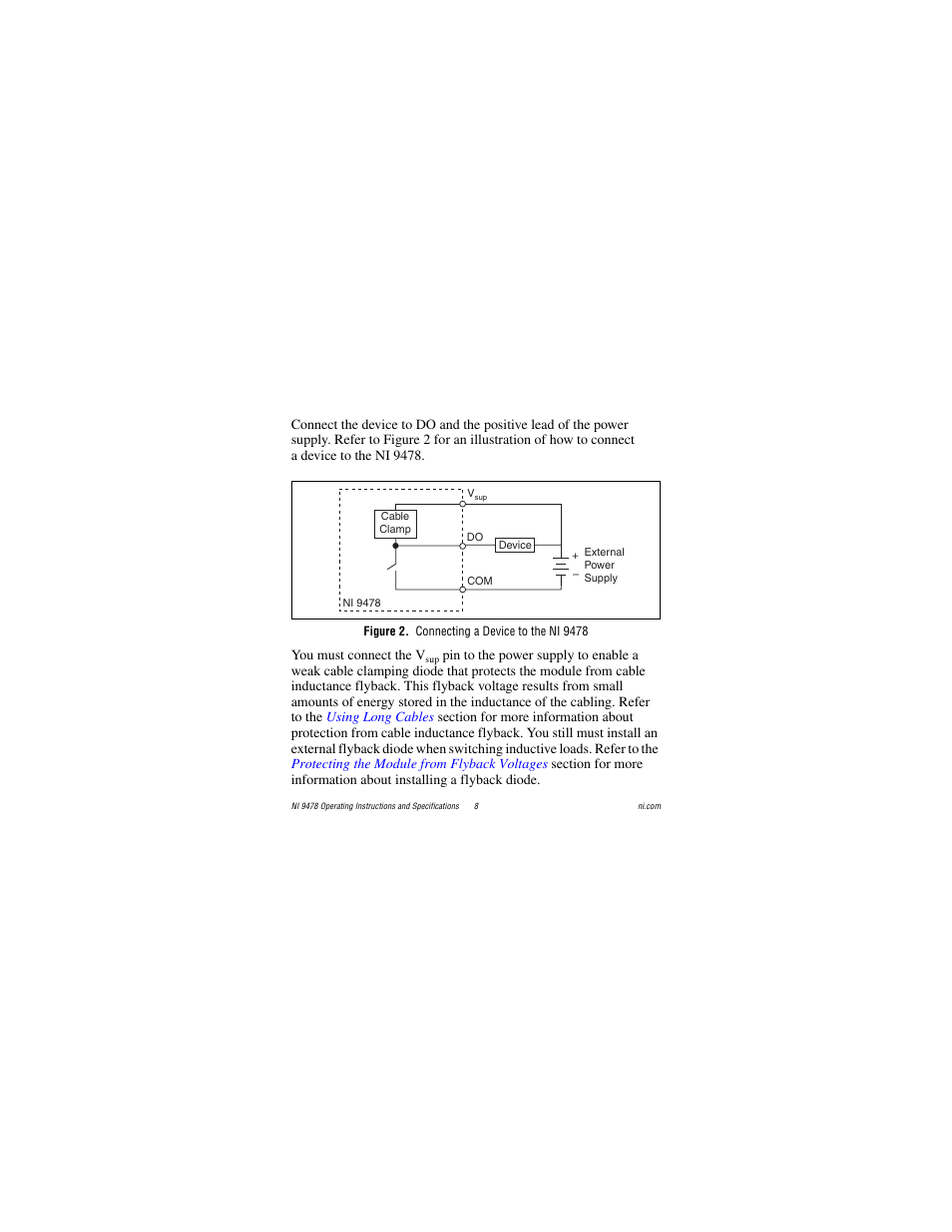 Figure 2. connecting a device to the ni 9478 | National Instruments NI 9478 User Manual | Page 8 / 32