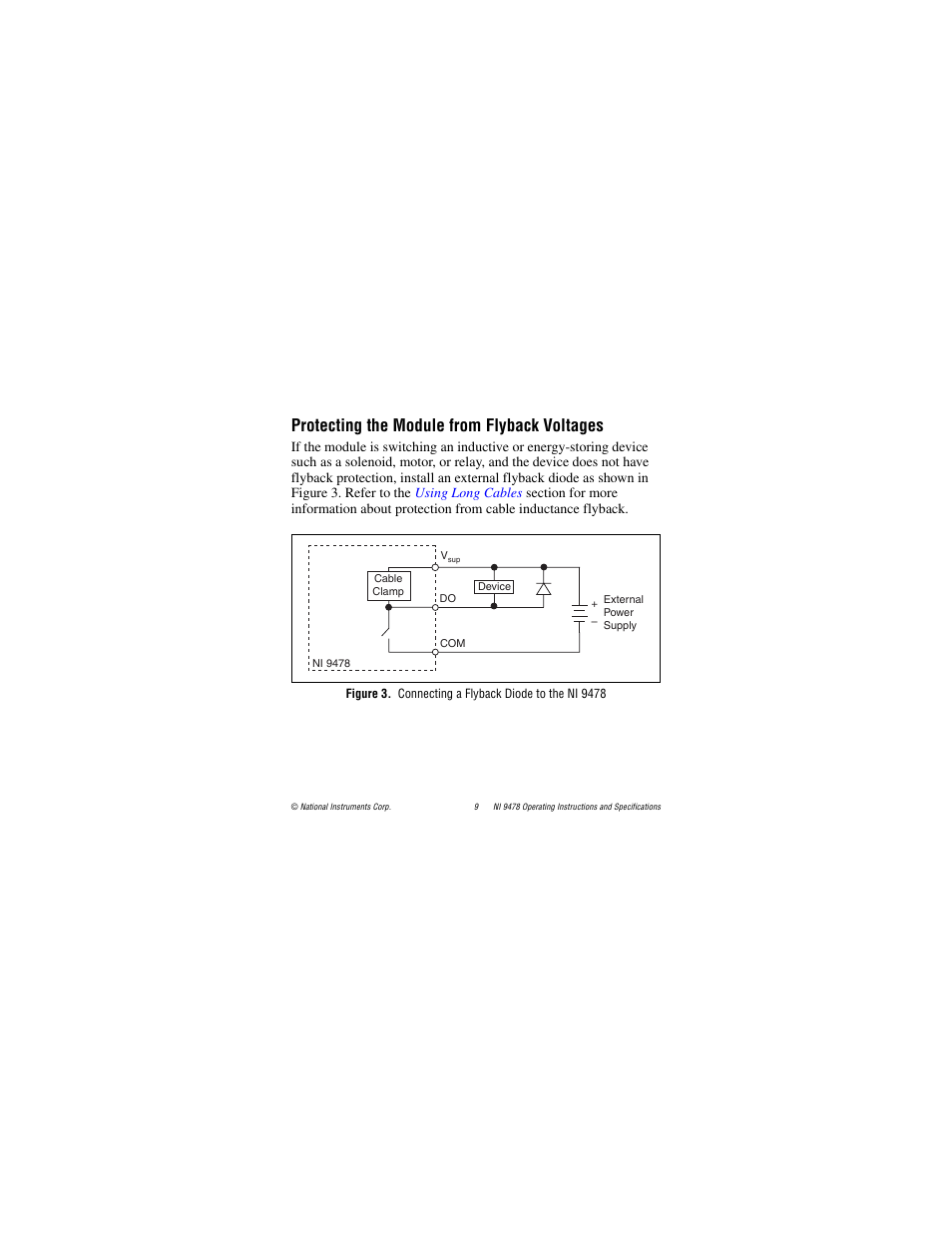 Protecting the module from flyback voltages | National Instruments NI 9478 User Manual | Page 9 / 32