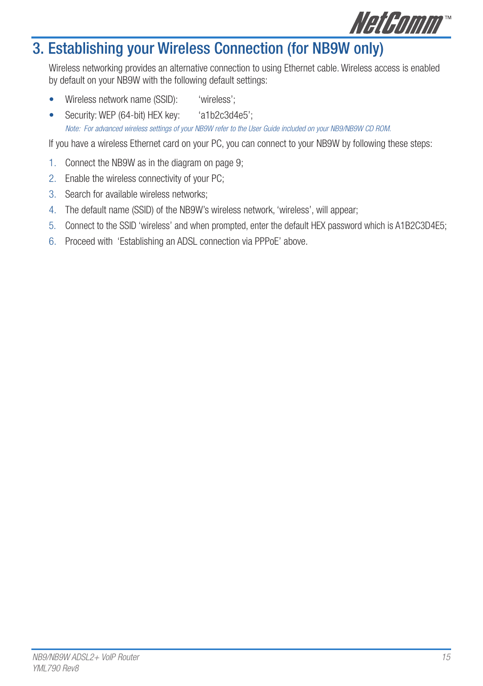 Netcom NB9 User Manual | Page 15 / 84