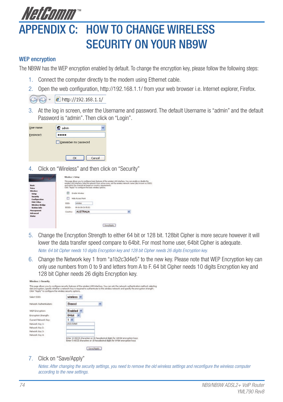 Netcom NB9 User Manual | Page 74 / 84