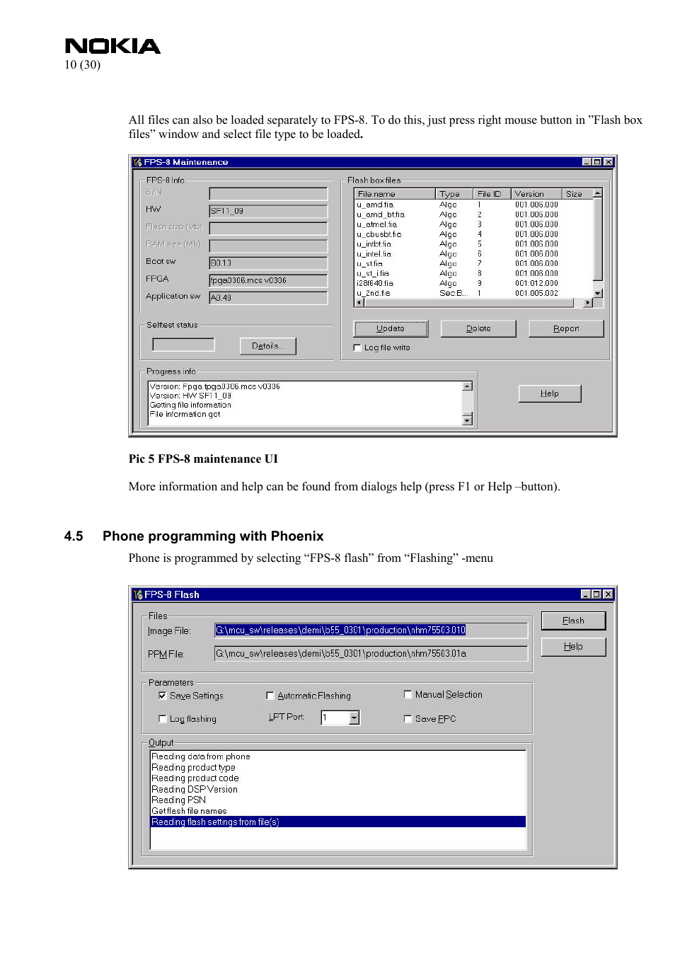 Phone programming with phoenix | Nokia FPS-8 User Manual | Page 10 / 30