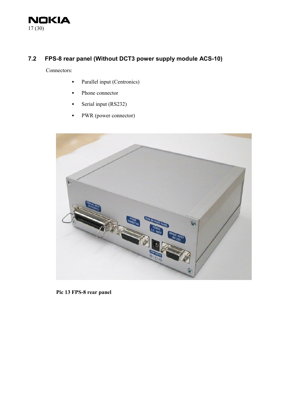 Nokia FPS-8 User Manual | Page 17 / 30