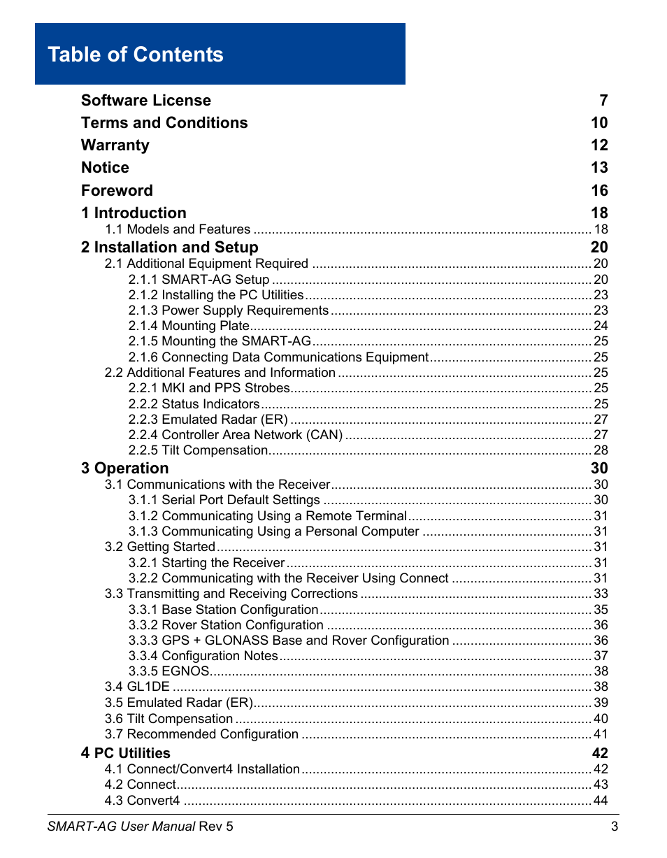 Novatel GNSS Receiver and Antenna SMART-AG User Manual | Page 3 / 92