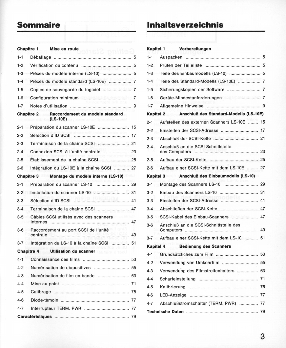 Nikon 35MM Film Scanner LS-10E User Manual | Page 3 / 82
