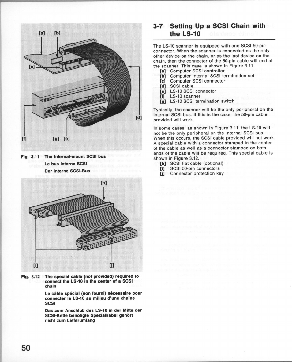 7 setting up a scsi chain with the ls-10 | Nikon 35MM Film Scanner LS-10E User Manual | Page 50 / 82