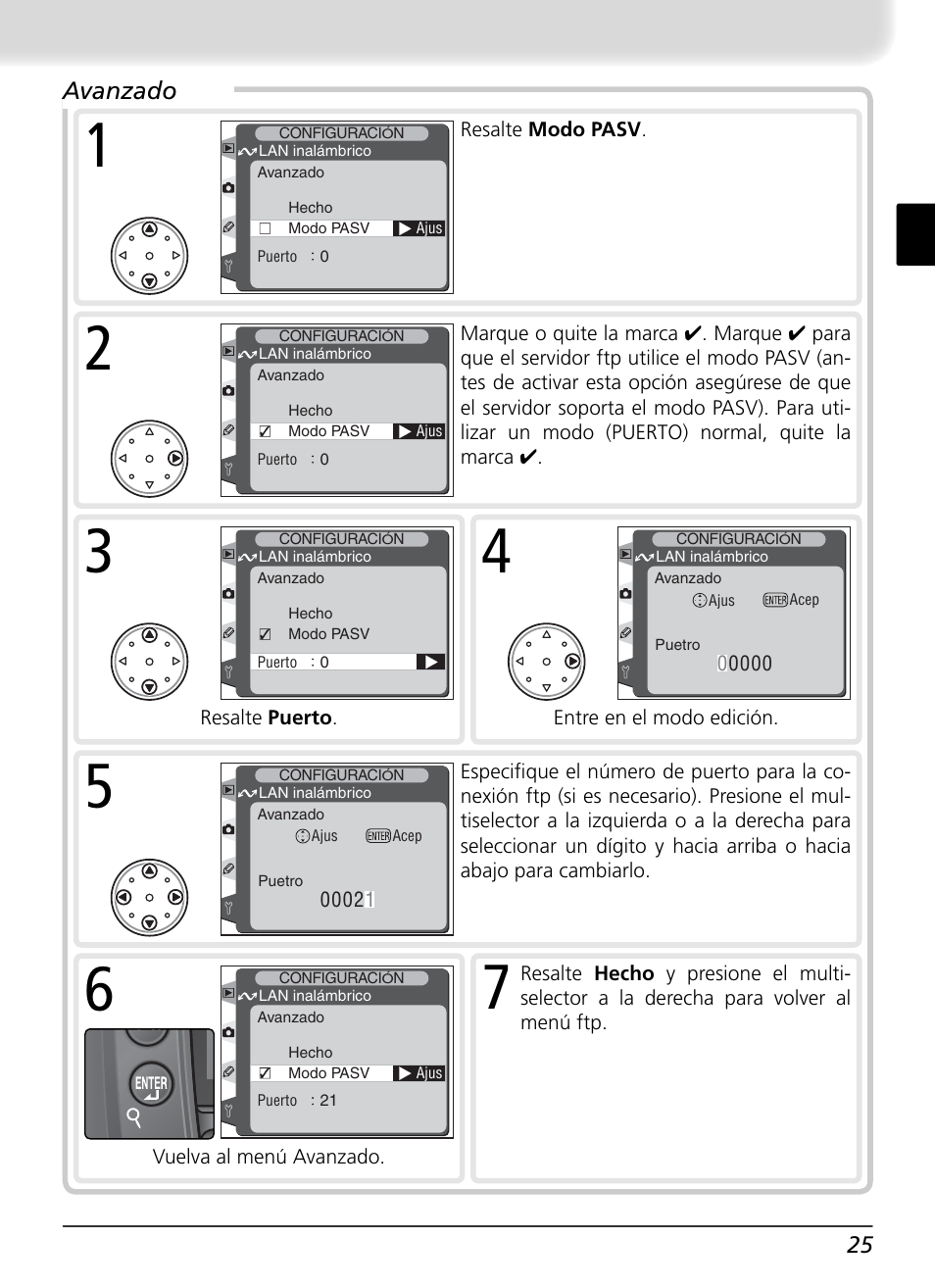 Avanzado | Nikon WT-1 User Manual | Page 122 / 137