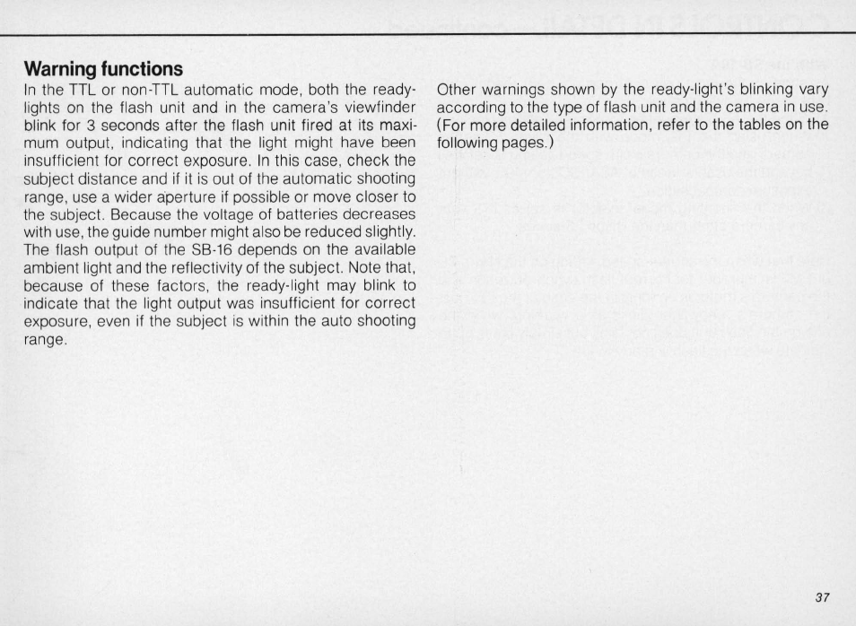 Nikon SPEEDLIGHT SB-16 User Manual | Page 37 / 100