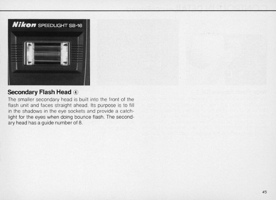 Controls in detail —continued | Nikon SPEEDLIGHT SB-16 User Manual | Page 45 / 100