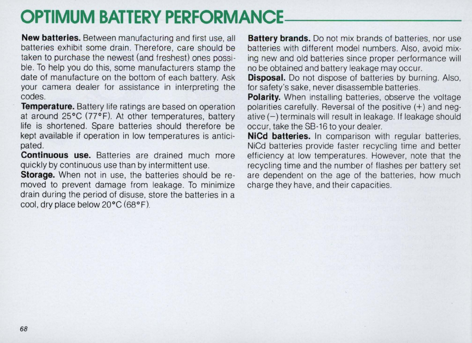 A proper synchroniza­ tion speed is available | Nikon SPEEDLIGHT SB-16 User Manual | Page 68 / 100