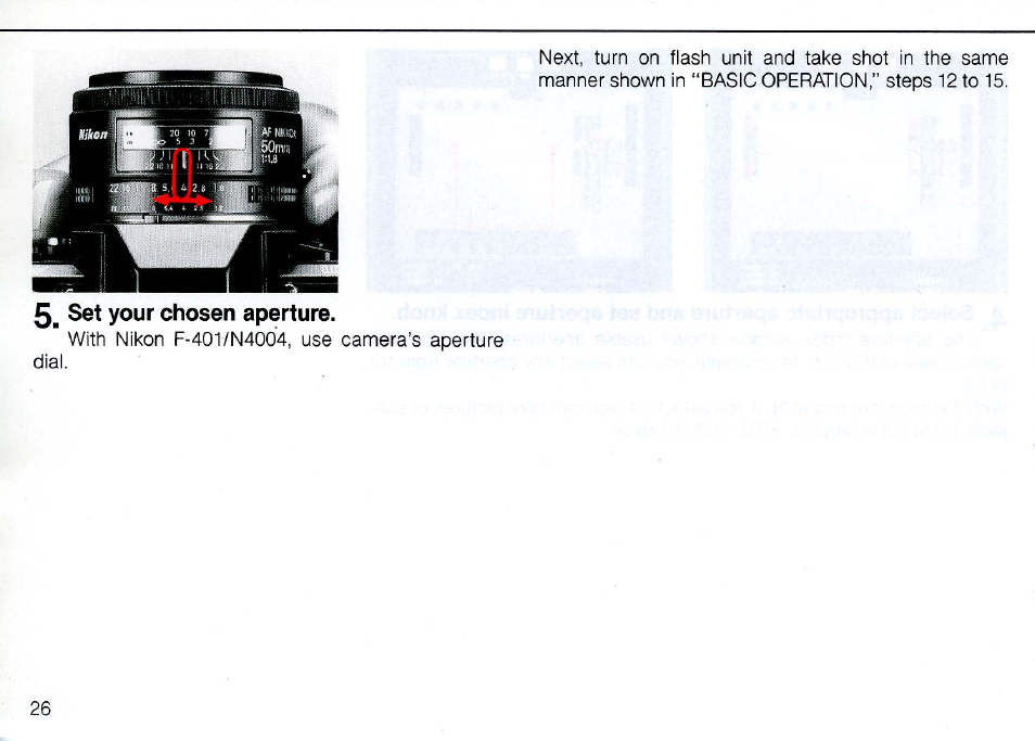 Select and set aperture | Nikon SB 20 User Manual | Page 28 / 88
