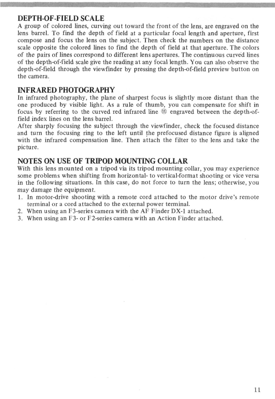 Recommended focusing screens | Nikon Zoom-Nikkor ED 80-200mm f/2.8 User Manual | Page 11 / 31