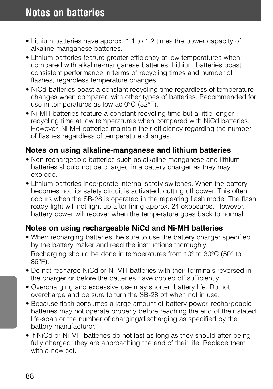 Nikon SB-28 User Manual | Page 88 / 97