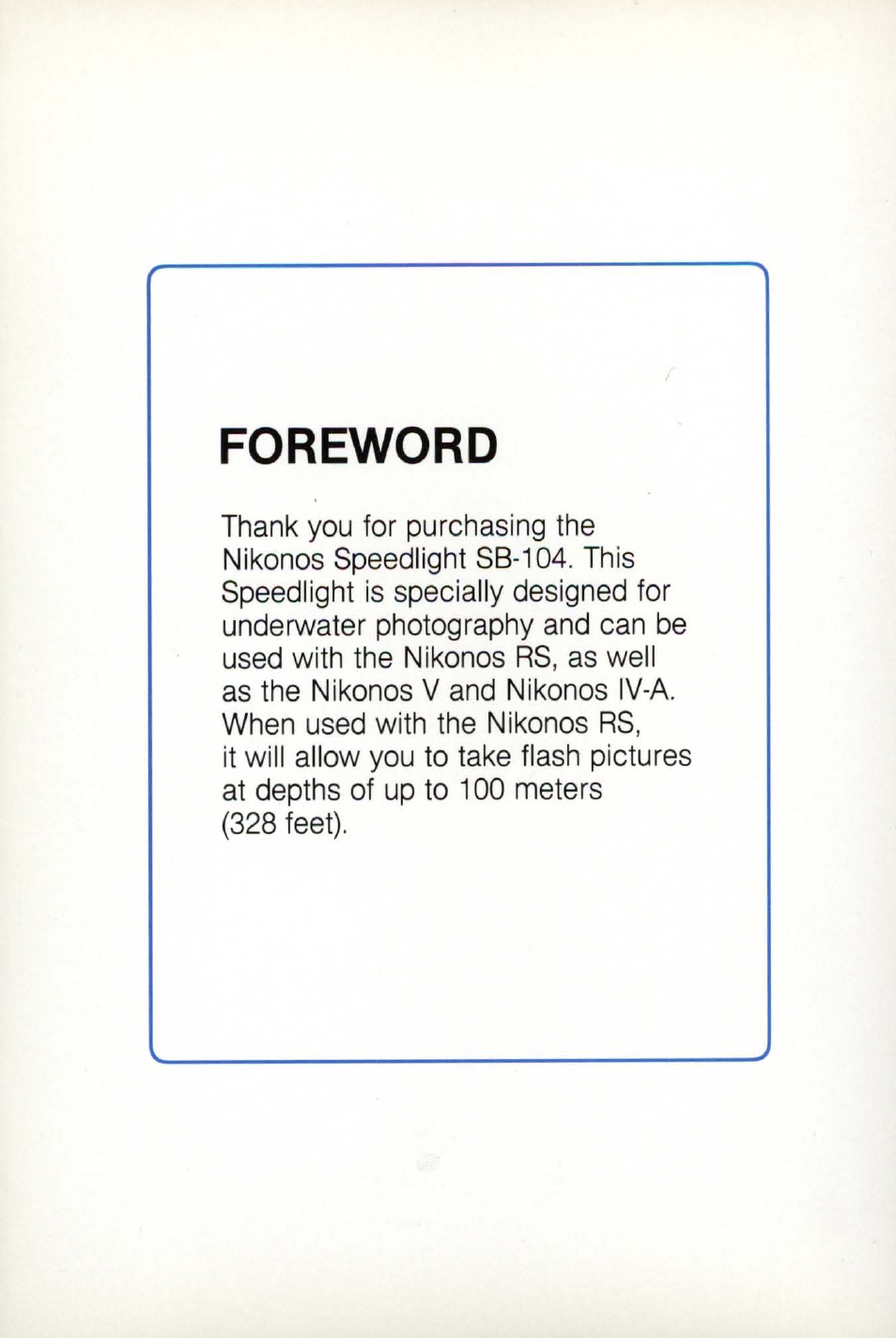 Foreword | Nikon 58-104 User Manual | Page 2 / 72