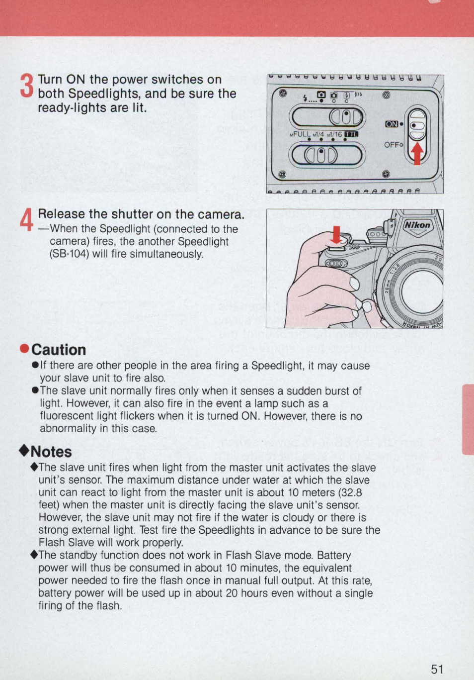 Caution, Notes | Nikon 58-104 User Manual | Page 51 / 72