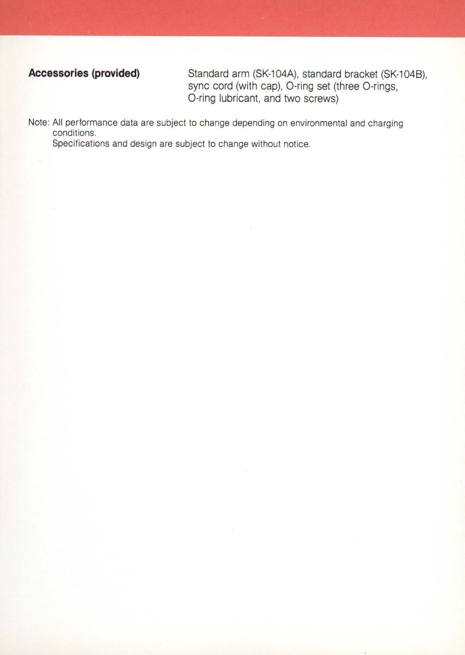 Accessories (provided) | Nikon 58-104 User Manual | Page 69 / 72
