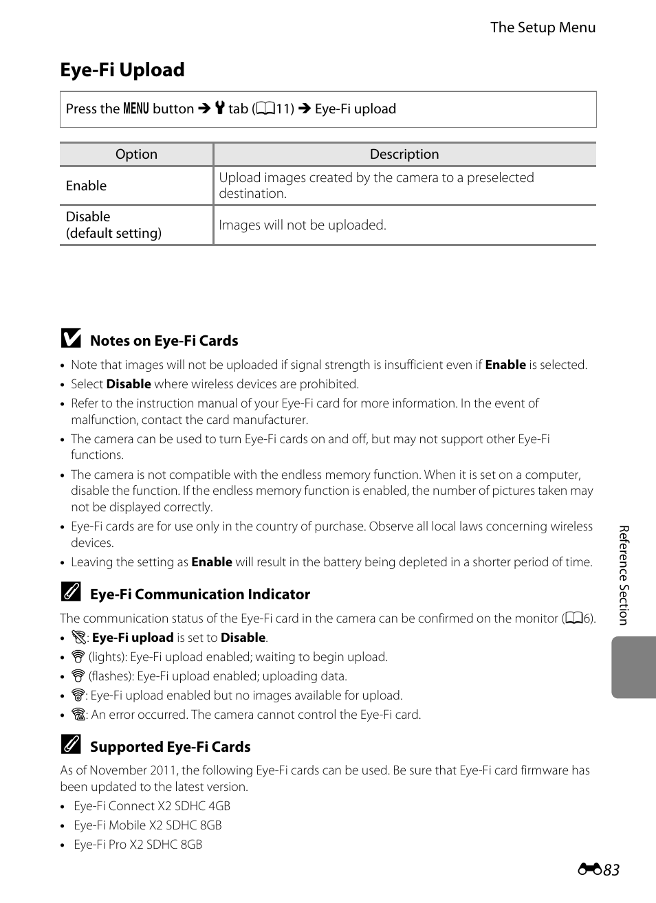 Eye-fi upload | Nikon Coolpix S9300 User Manual | Page 203 / 244