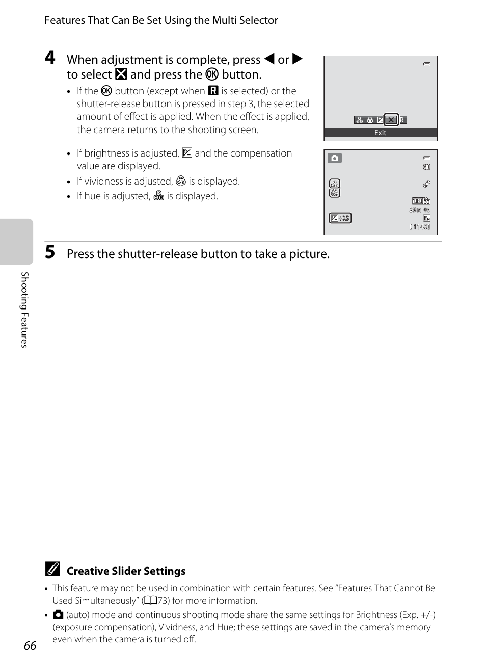Press the shutter-release button to take a picture | Nikon Coolpix S9300 User Manual | Page 84 / 244