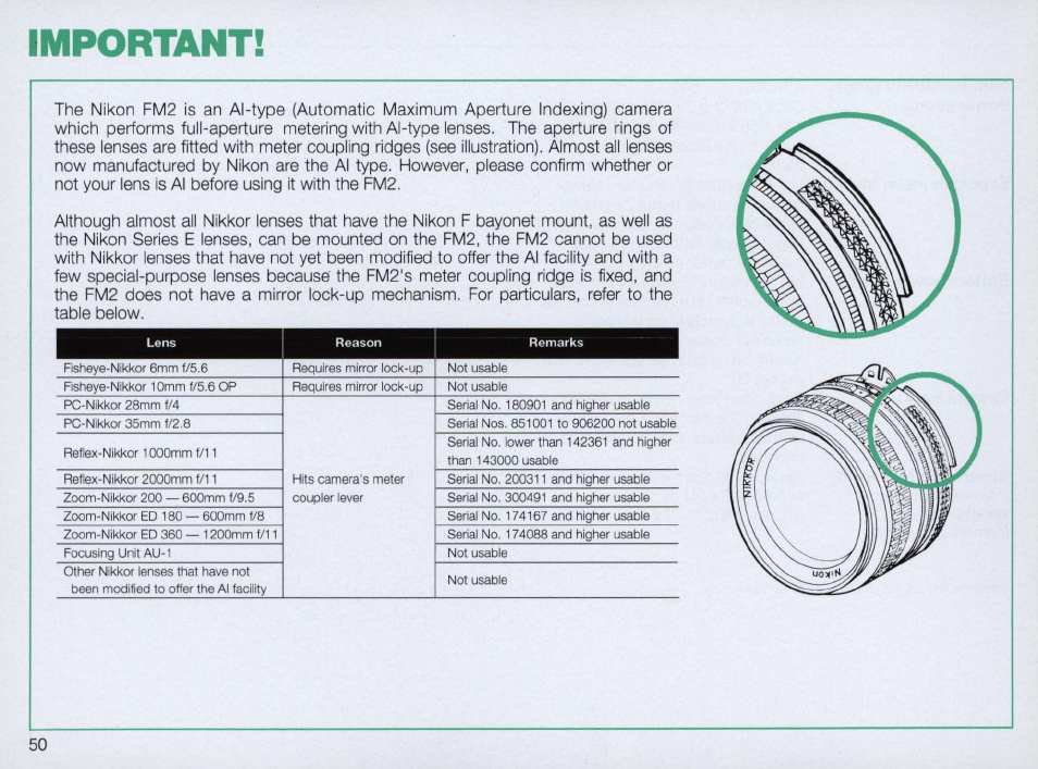 Nikon FM2 User Manual | Page 50 / 78