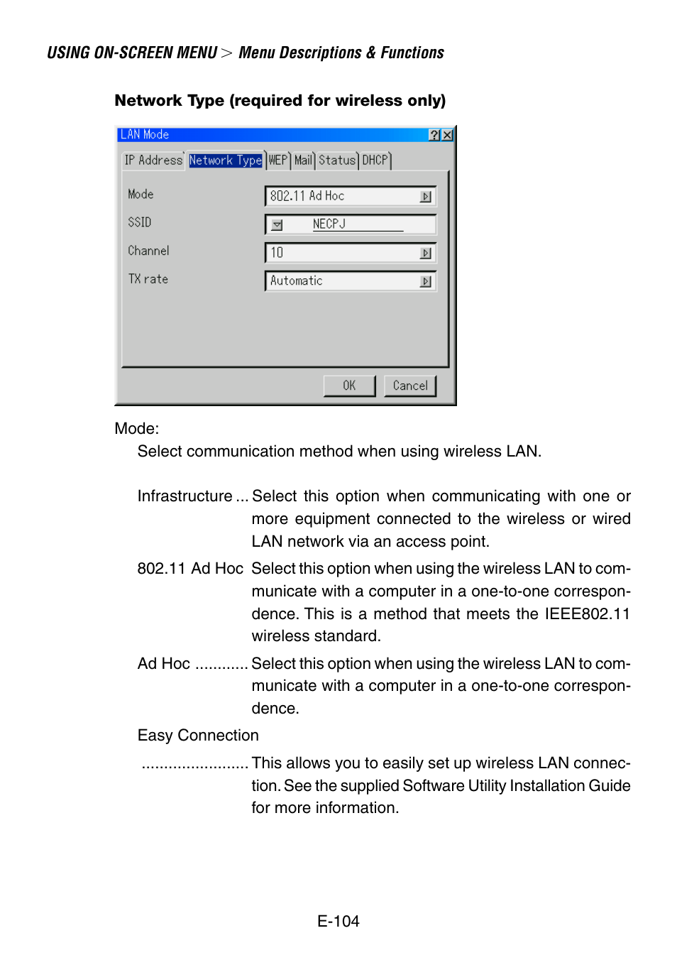 NEC LT240K User Manual | Page 104 / 152