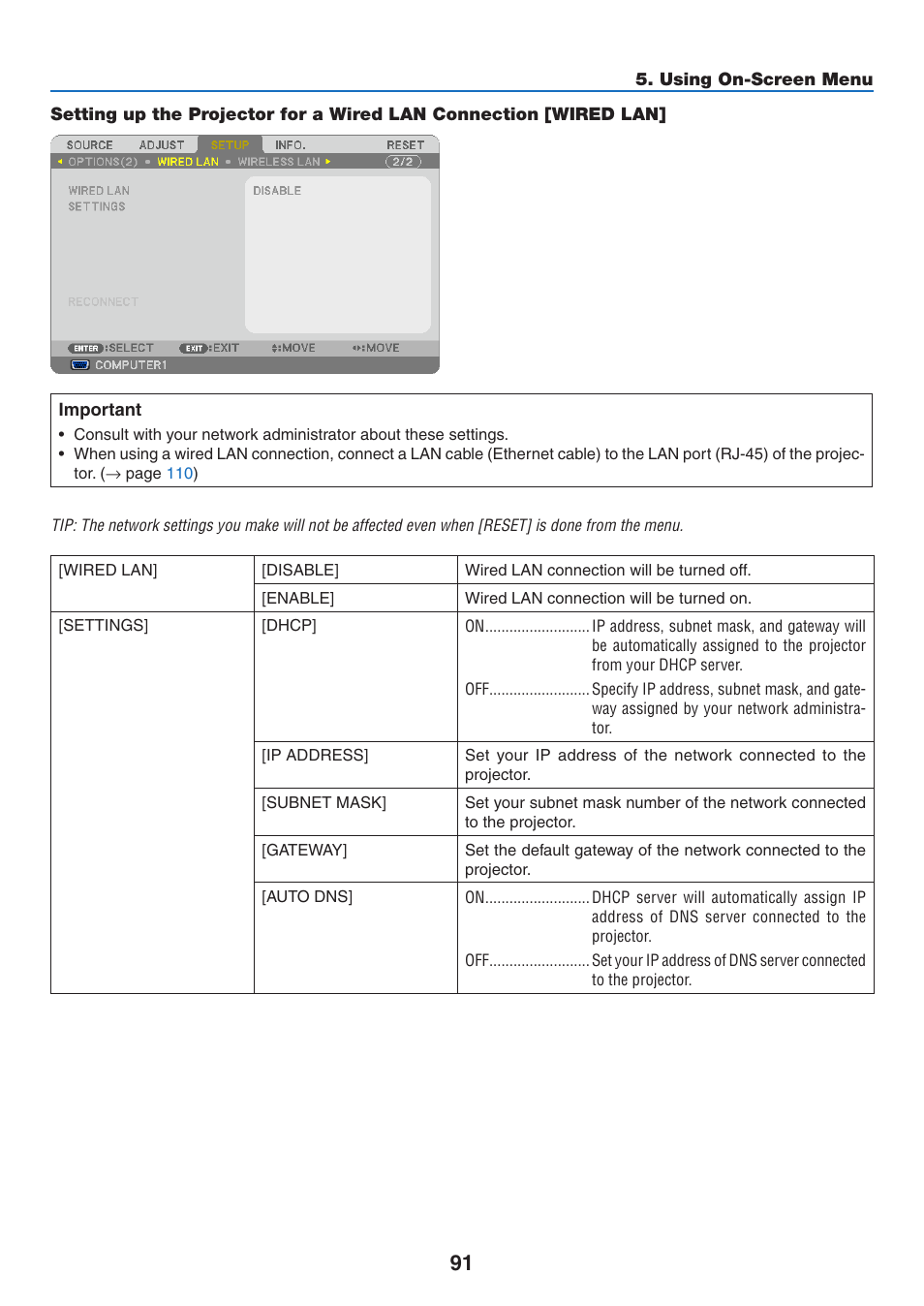 NEC M350X User Manual | Page 101 / 155