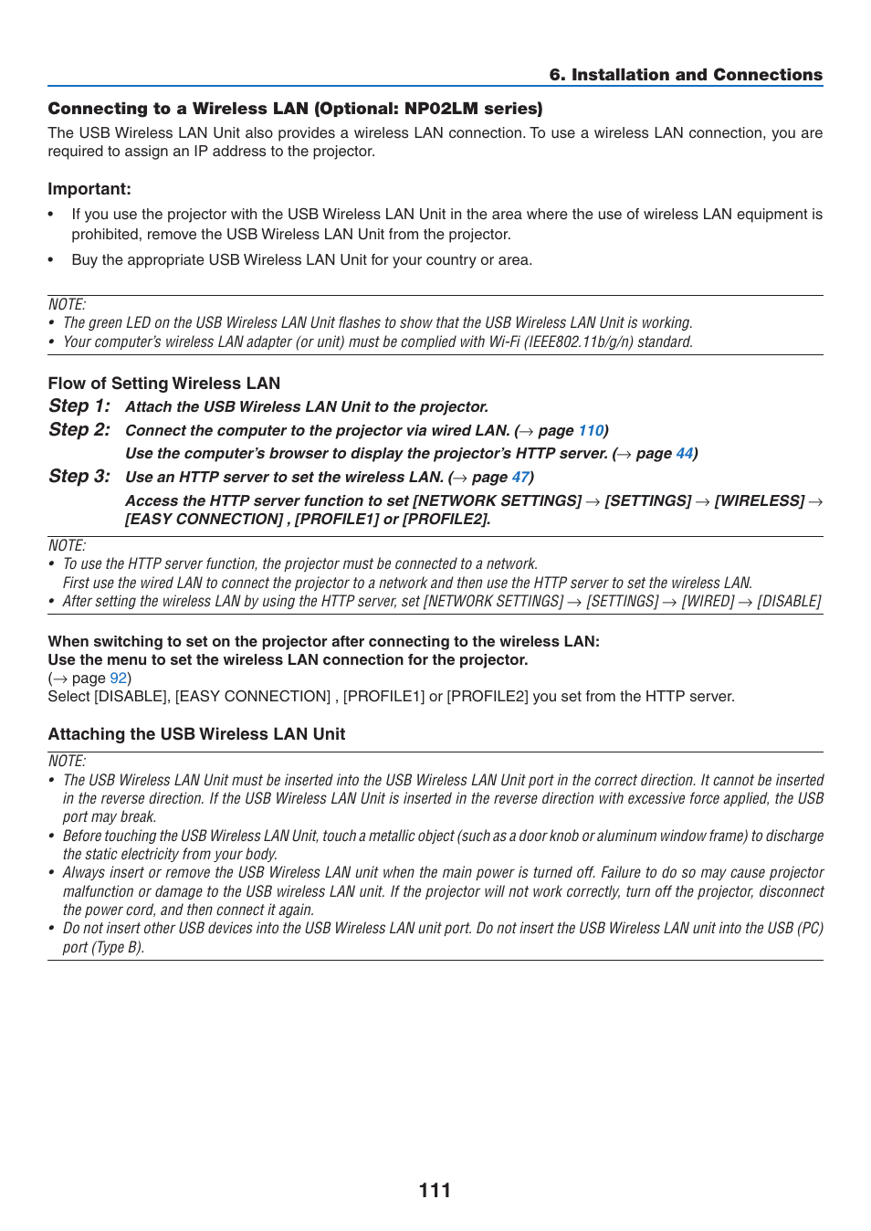 Step 1, Step 2, Step 3 | NEC M350X User Manual | Page 121 / 155