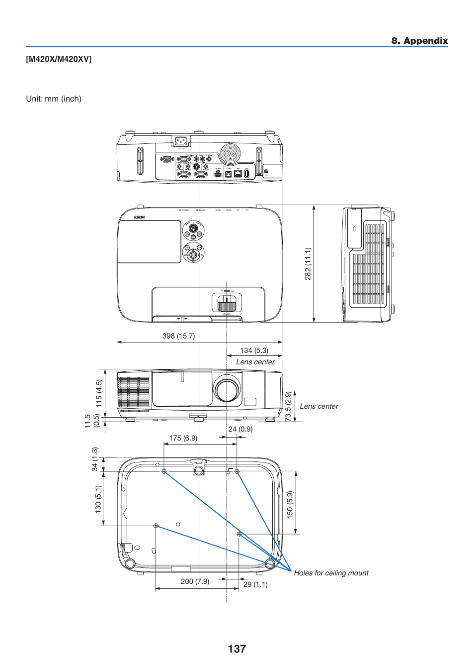 NEC M350X User Manual | Page 147 / 155