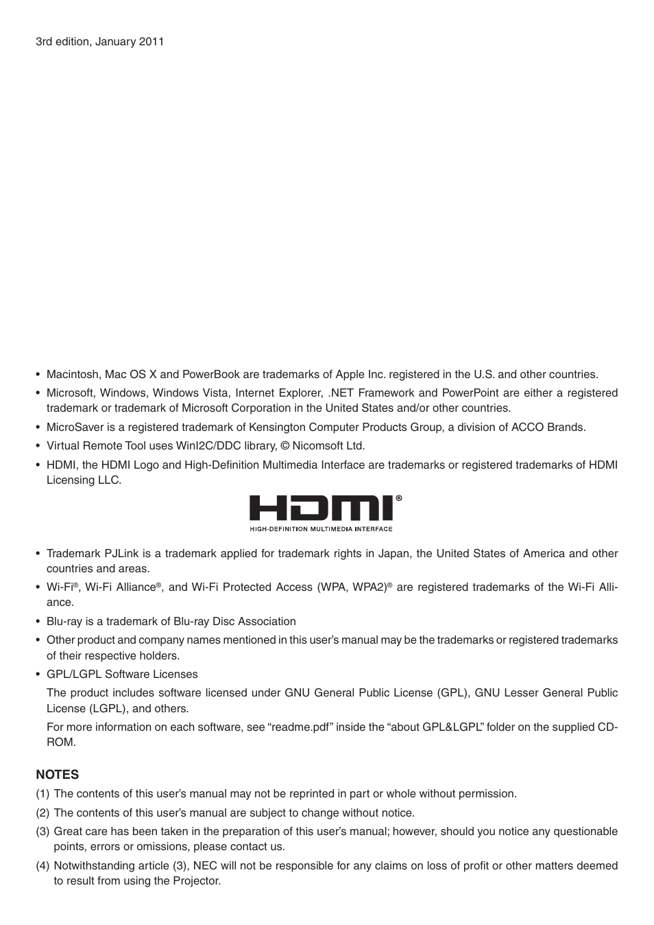 NEC M350X User Manual | Page 2 / 155